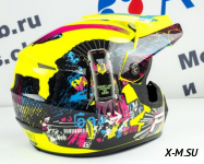 Шлем кроссовый Tiane Progrip Star, Желтый