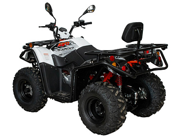 Квадрицикл KAYO AU200 спинка дуги (белый пластик 2024 г.) (ПТС)