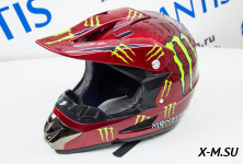 ШЛЕМ КРОССОВЫЙ MONSTER (AV) Красный